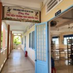 outside Nguyen Trai school library