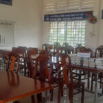 Modern library furniture Phan Van Dang Secondary High School Vietnam student study area